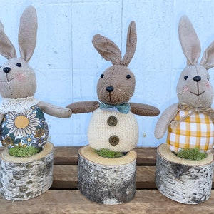 Spring Bunnies & Burlap Cross Insert