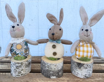 Spring Bunnies & Burlap Cross Insert