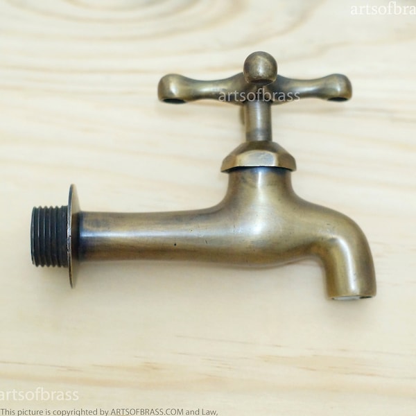 3.85" inches Vintage Retro Brass Bathroom faucets Bathtub faucets Kitchen faucets Garden Outdoor faucets JB173