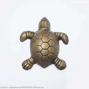 Vintage Turtle Solid Brass Bottle Opener Nautical Beach House Bar Decor.