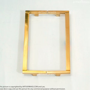 Juego de 9,44&quot; de tiradores de cajón de gabinete con acabado dorado y latón pulido con mango cuadrado estilo retro vintage C113