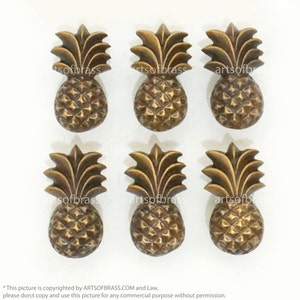 1.88" inches Vintage PINEAPPLE Fruits Cabinet Solid Brass Drawer Handle Knob Pulls