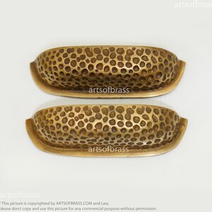 9,3 cm 2 st Vintage Retro Carving Stone Detalj BIN PULL Massiv mässing Skåphandtag Massiv mässing Lådhandtag YSW