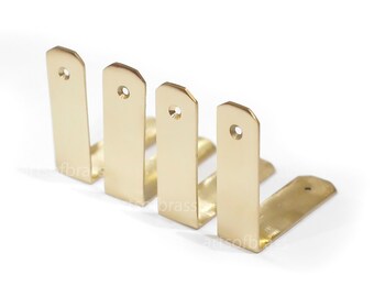 2.36" inches lot of 4 pcs Western Table Cabinet Trunk Corner Protector Solid Brass Corner Protector - Raw Brass color