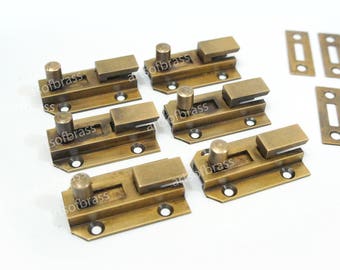 Vintage Retro Drawer Door Latch Lock / Window Latch Lock Solid Brass Closet Cabinet Antique Door Lock W060