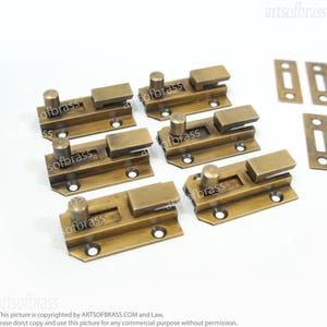 Vintage Retro Drawer Door Latch Lock / Window Latch Lock Solid Brass Closet Cabinet Antique Door Lock W060
