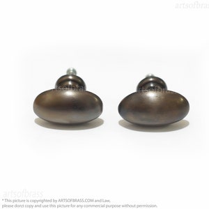 1,57 "in 2 Stück Massivem Messing Retro Oval Ellipse Knöpfe Messing Schrank Schublade Griff Pull - mit schwarzem Kupfer Finish
