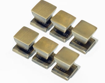 Puxadores de latão sólidos vintage de 0,78" para gavetas e armários, puxadores de gavetas e cômodas