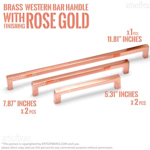 ROSE GOLD Finishing Massivem Messing Retro Bar Western Schrank Schrank Schublade Kommode Türgriff Zieht