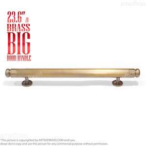 23.62" inches Vintage Big western Retro Door Handle Hardware Solid Brass Front Door Door Handle