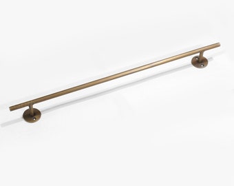 19.68" inches Solid Brass Retro Towel Rack Hanger – Industrial & Vintage Bathroom Towel Holder