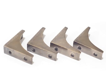 2,00 "Zoll Menge von 4 Stück Vintage Western Tisch Schrank Truheneckenschutz Massiv Messing Eckenschutz