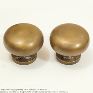 3.00&quot; inches Set 2 Vintage Retro Traditional Screen Door Handle Solid Brass Round Door Handle Pulls