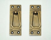 3.38 quot inches 2 pcs Vintage Retro Western Country Solid Brass Antique Cabinet Drawer Door Handle Pulls A059