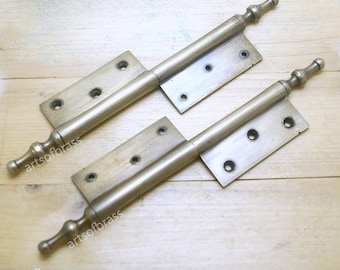 20 cm set med 2 st. Vintage Lift Off Minaret-spetsar Watson-gångjärn i massiv mässing