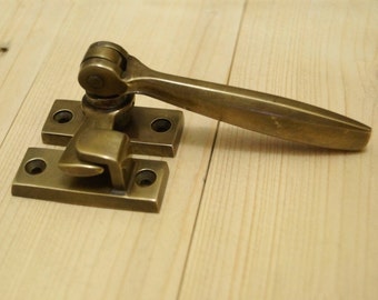 Antique Vintage Solid Brass LATCH CATCH LOCK Handle Safe Gate Door