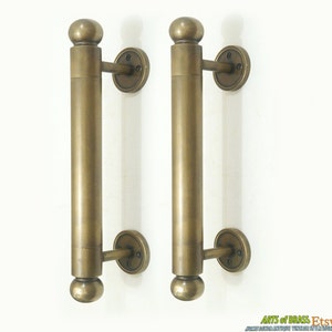 9.84" inches Set 2 pcs Vintage Big western Retro Door Handle Hardware Cabinet Solid Brass Door Handle AC037