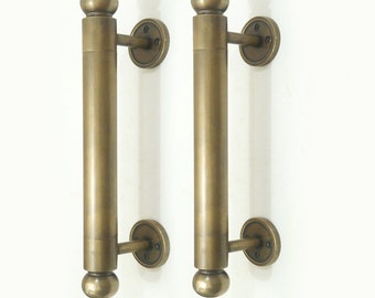 9.84" inches Set 2 pcs Vintage Big western Retro Door Handle Hardware Cabinet Solid Brass Door Handle AC037