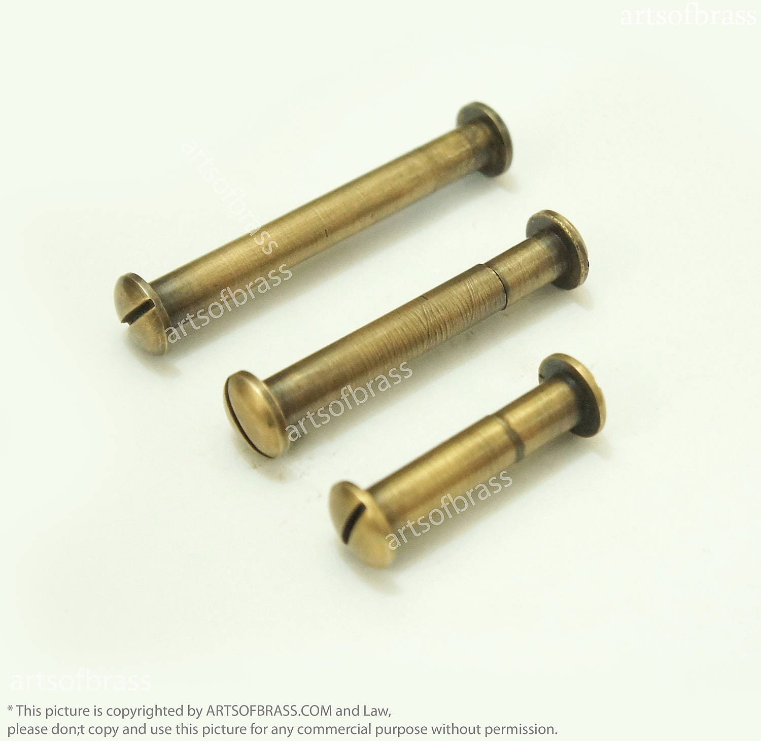 DOLLS HOUSE DIY 12 =  8 .5 mm brass screws 