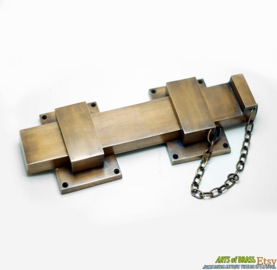 11.81" inches Vintage Big Solid Brass Gate Door LATCH Bar Slot Large Lock Latch JBK977