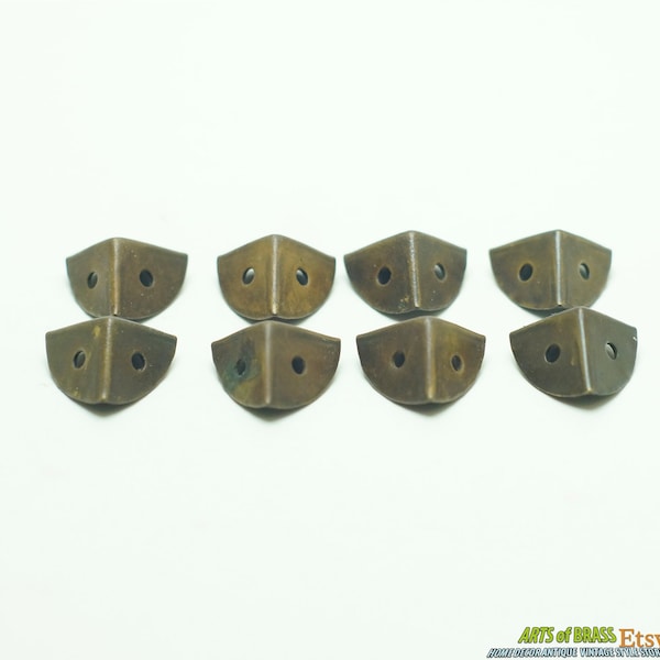 thumbnail image 2 of Steel Corner Guards For Boxes Antique Brass (Set Of 4) - 1.25 2 of 14