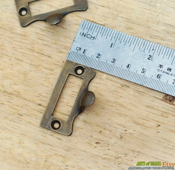 1.77 Inches Lot of 6 Pcs Vintage Label File Name Card Holder