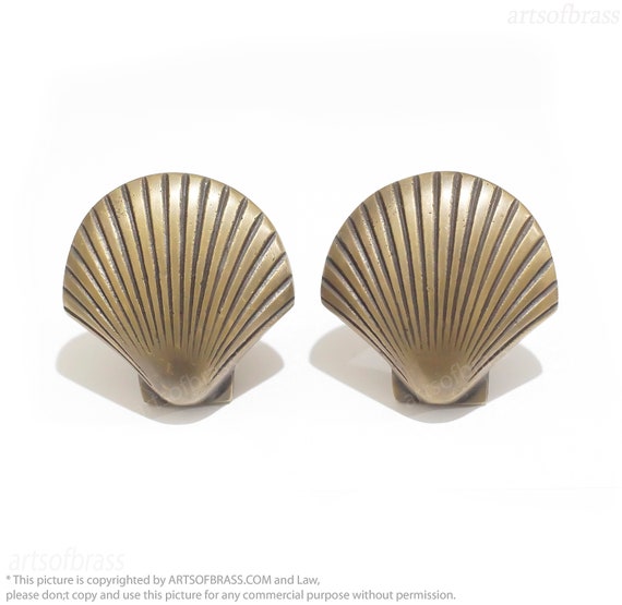 2.75 in Vintage CLAM SHELL, Solid Brass Clam Shells Charm Cabinet Drawer  Pulls Knobs -  Canada