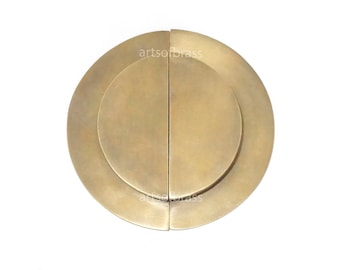 5.60" inches Retro Solid Brass Round Main Door Pulls Western Vintage handles Pull