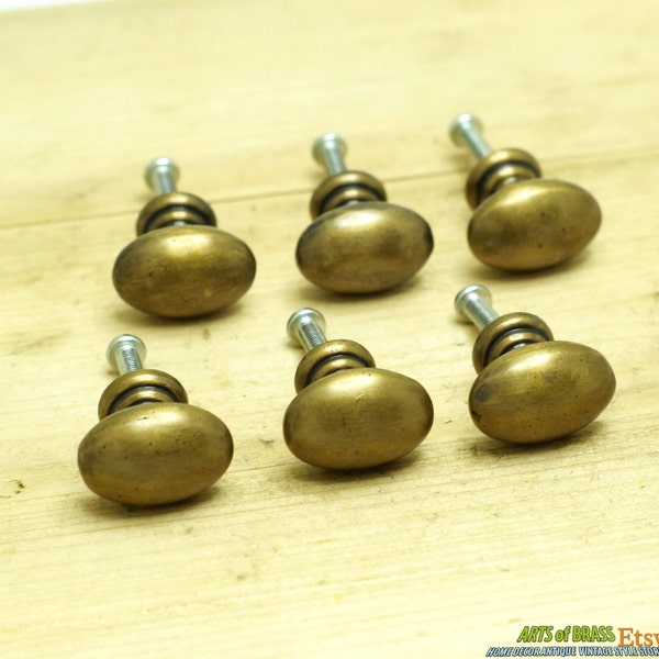 Lot of 6 pcs Vintage Retro Western Water Drop Cabinet Solid Brass Drawer Handle Knob Pulls