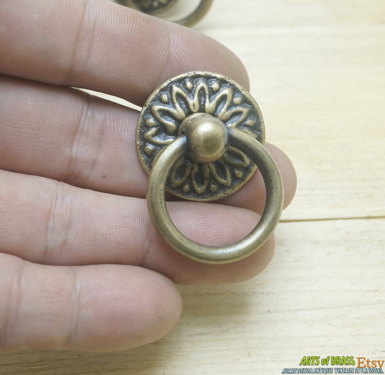 Lot of 6 Pcs Vintage Victorian Round Ring Solid Brass Antique Etsy