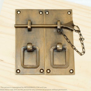 Vintage Solid Brass Retro Drawer LATCH Cabinet LATCH Door Box LATCH Lock pin Slot Lock Q005-Q058