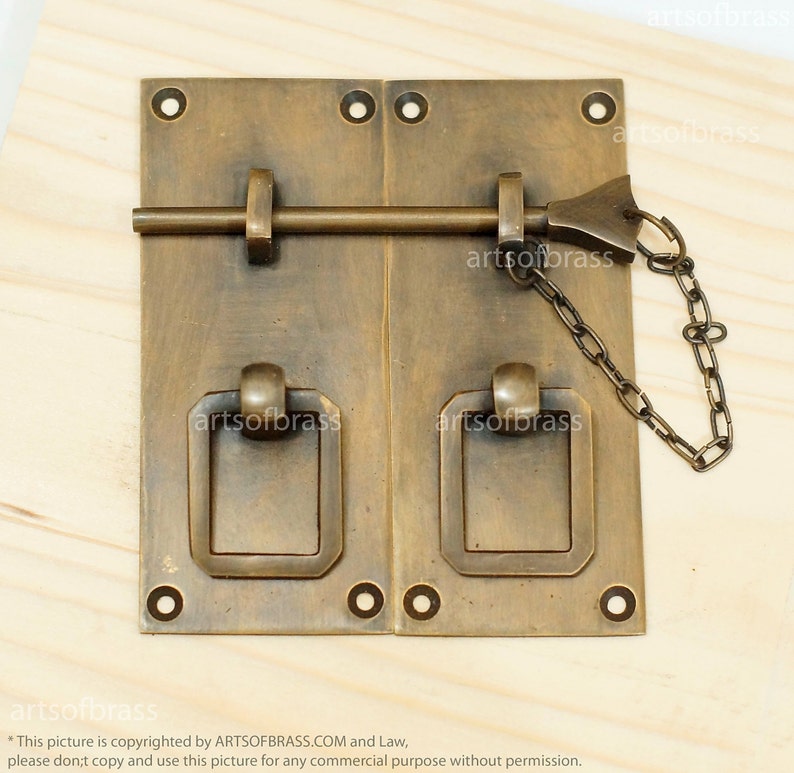 Vintage Solid Brass Retro Drawer LATCH LATCH Door Box Etsy