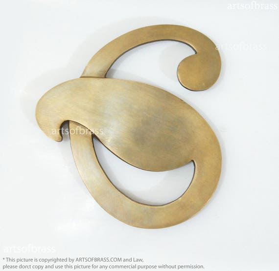 7.67" inches Vintage Solid Brass Big Treble Clef Music Tone Drawer Pulls Handle , Cabinet Pull Handles, Dresser Knobs JBK276