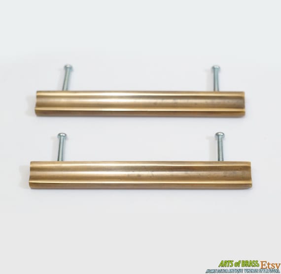5.43" inches Lot of 2 pcs Vintage Retro Solid Bar Type Handle Solid Brass Cabinet Knob Pull Handle K025 138mm