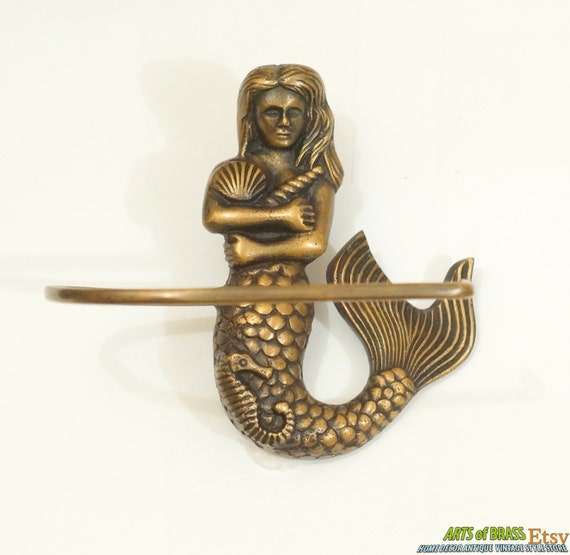 Vintage Mermaid Fantasy Island Tale Tissue Hand Towel Holder