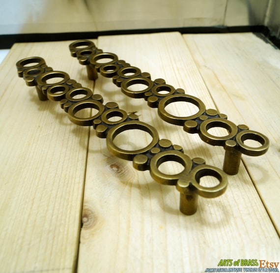 5.90" inches  Pair or 2 pcs Vintage RETRO Bubbles Style Antique Cabinet Door HANDLE Drawer