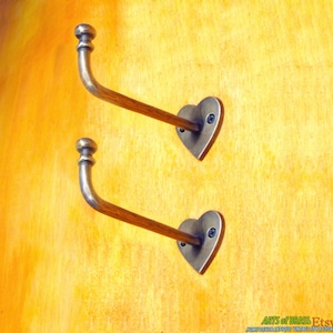 5.5&quot; Lot of 2 pcs HOOK Vintage LOVE Antique Wall Mount Hook Coat Hat Hanger Hooks