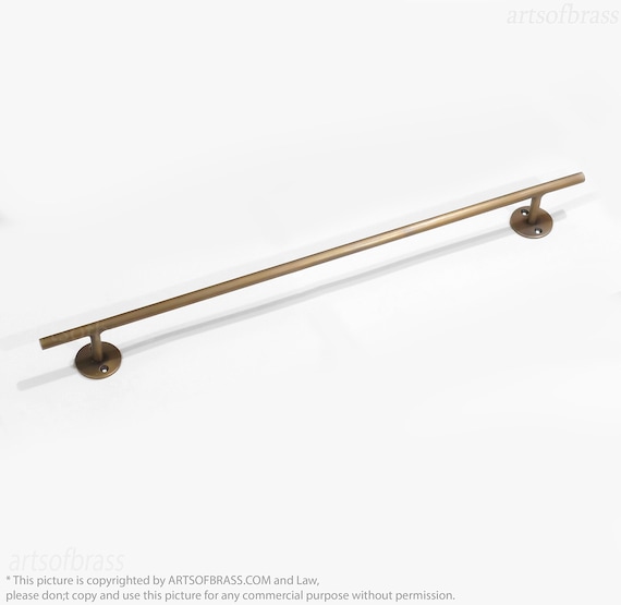 19.68" inches Solid Brass Retro Towel Rack Hanger – Industrial & Vintage Bathroom Towel Holder