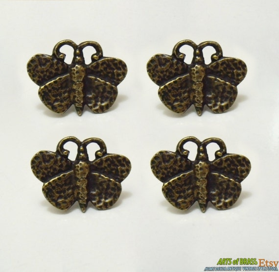 Lot of pcs Vintage DOTTED WASP Solid Brass Antique Cabinet Brass Knob Drawer Pulls N.101