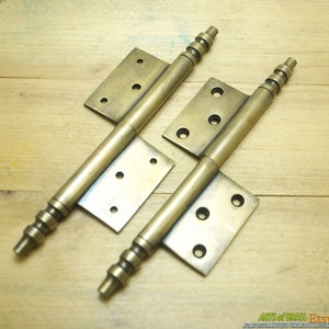 7.00&quot; inches set of 2 pcs Vintage Art Deco Lift Off Hinges Hinge cast Solid Brass