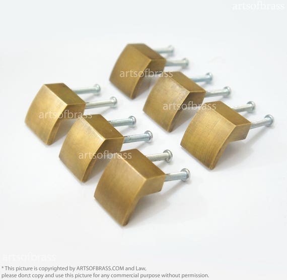 1.18" inches Vintage Solid Brass Retro Western Vertical Knob Pulls Antique Cabinet Drawer Handle Pull N259