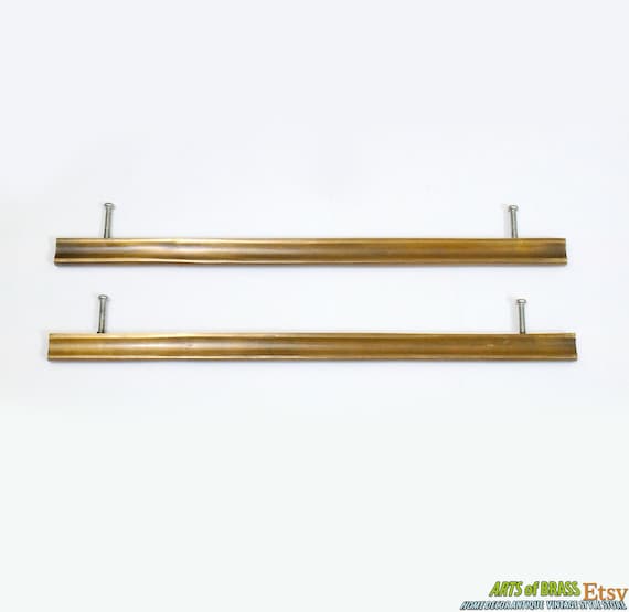 11.81" inches Lot of 2 pcs Vintage Retro Solid Bar Type Handle Solid Brass Cabinet Knob Pull Handle K025 300mm