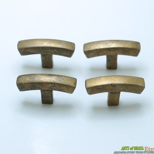 1.77" inches Lot of 4 pcs Vintage Retro Arched Bend Solid Bar Knobs Handle Solid Brass Cabinet Handle Pull Knobs K011