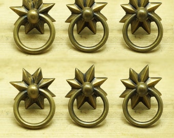 24 Midwest Craft House Star Ring Cabinet Knobs - Rustic Cast Iron Western Texas Style