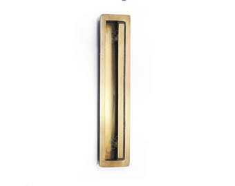 7.75″ Solid Brass Sliding Door Handle Pull – Heavy Vintage Style Barn Door Hardware
