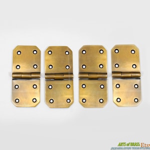 4 Solid Brass Hinge Finial Small Door Box Hinges Vintage Style Solid Cast  Antique Brass 6.3 Cm 2.1/2 Hand Made -  Canada