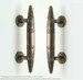 10.43' inches Pair Vintage Solid Brass Art Deco Tapered Pointy Horns Door Handle Pull Cabinet Drawer Dresser Handle Pulls AC002 