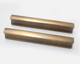 3.46" inches Lot of 2 pcs Vintage Retro Solid Bar Type Handle Solid Brass Cabinet Knob Pull Handle K025 88mm