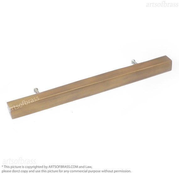 9.84" inches Vintage Retro Solid Brass Bar Pull Western Handle Cabinet Knob Pulls Door Handle
