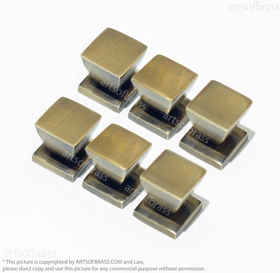0.78" Solid Vintage Western Retro Brass Pulls Knobs Cabinet Drawer Dresser Handle Knob Pulls